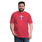 Fitted Cotton/Poly T-Shirt by Next Level - heather red