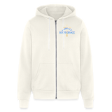 Bella + Canvas Unisex Full Zip Hoodie - vintage white