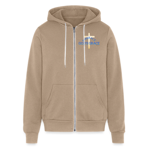 Bella + Canvas Unisex Full Zip Hoodie - tan