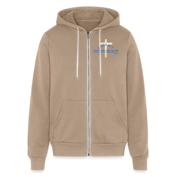 Bella + Canvas Unisex Full Zip Hoodie - tan