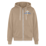 Bella + Canvas Unisex Full Zip Hoodie - tan