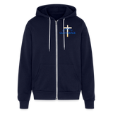 Bella + Canvas Unisex Full Zip Hoodie - navy