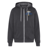 Bella + Canvas Unisex Full Zip Hoodie - charcoal grey