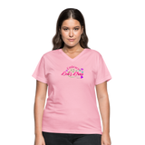 Women's V-Neck T-Shirt - pink